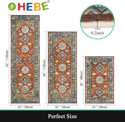 HEBE Boho Kitchen Rug Sets 3 Piece - Image 2