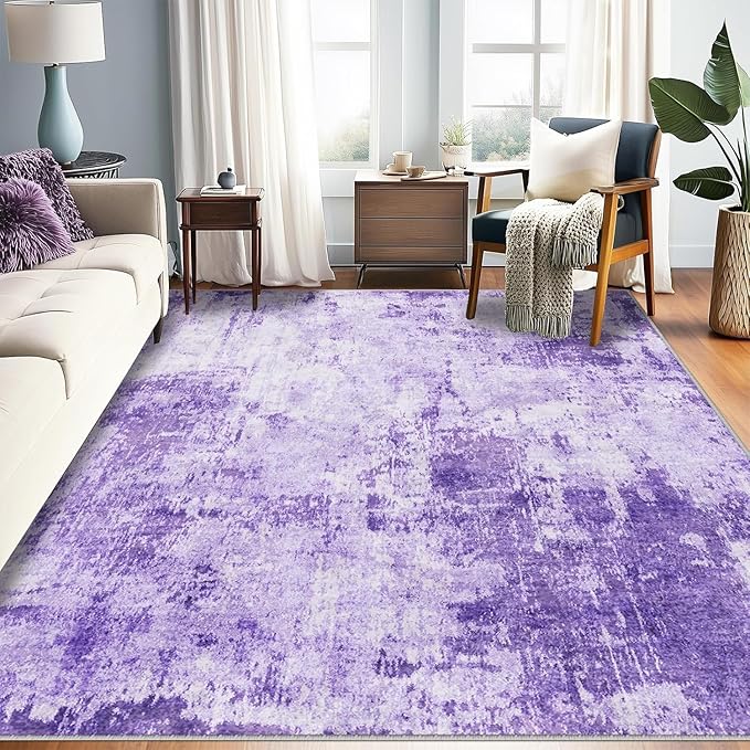 RELEANY Washable Area Rugs 8'x10' Non-Slip Modern Abstract Soft by RELEANY