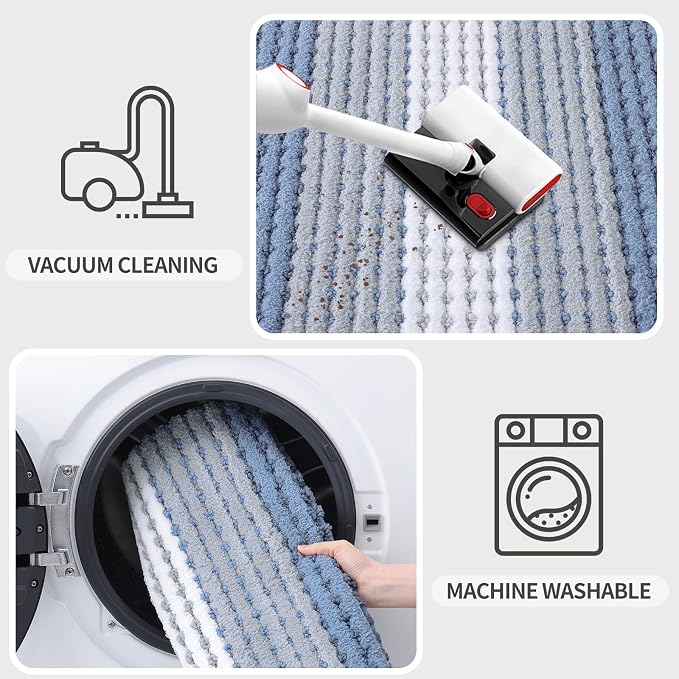 Kitinjoy Indoor Outdoor Door Mat, 71x24 Non-Slip Absorbent Dirt Trapper - Image 5