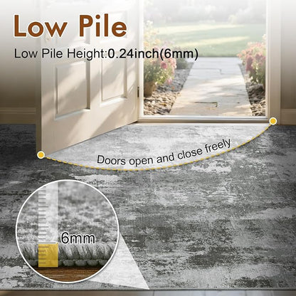 4x6 Ft Area Rugs for Living Room, Soft Non-Slip Washable Rugs Modern Abstract - Image 8