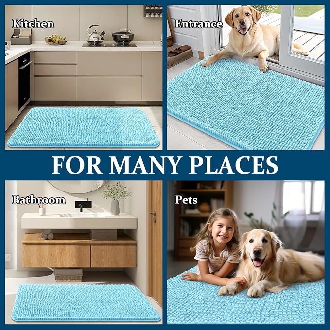 OLANLY Dog Door Mat for Muddy Paws 32x20, Absorbs Moisture and Dirt, Absorbent - Image 8