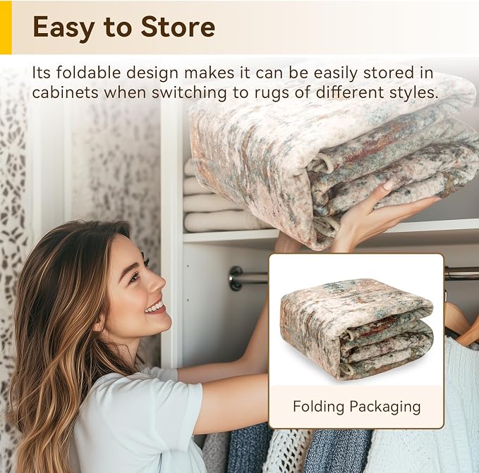 RELEANY Washable Area Rugs 4'x6' Non-Slip Modern Abstract Soft - Image 9
