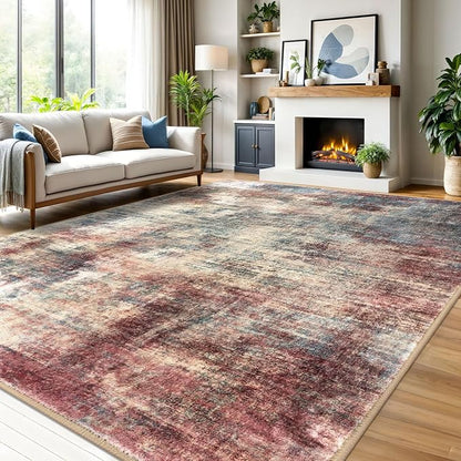 IOHOUZE Abstract Area Rugs 9x12 Ft Washable Large Rugs by iOhouze