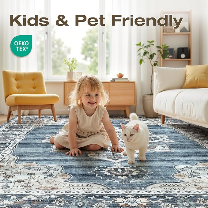 5x7 Washable Area Rug - Image 4