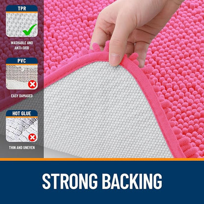 OLANLY Large Bathroom Rugs 40x32, Extra Soft Absorbent Chenille Bath Rugs - Image 6