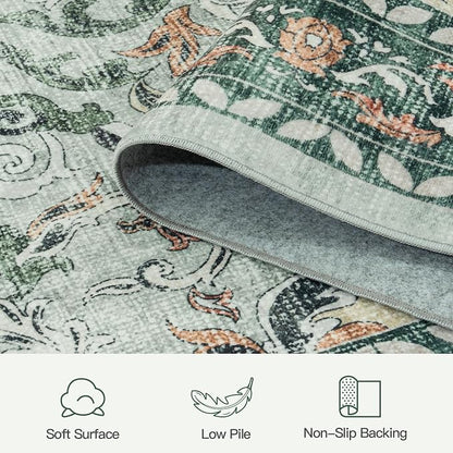 Lofus 9x12 Area Rug for Living Room, Sage Green Washable Area Rugs - Image 7