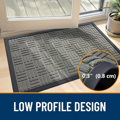 OLANLY Front Door Mat Outside Entrance 59x34, Heavy Duty Sturdy Natural Rubber - Image 5