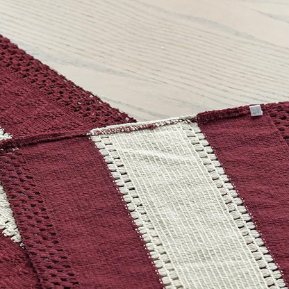 Artoid Mode Red Farmhouse Woven Table Runner 12x60 Inch | Holiday Rustic - Image 5