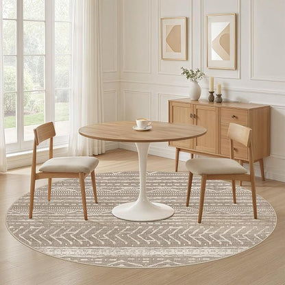 Nakagishi Area Rug Living Room Rugs: 4X4 Machine Washable Boho Large Neutral - Image 4