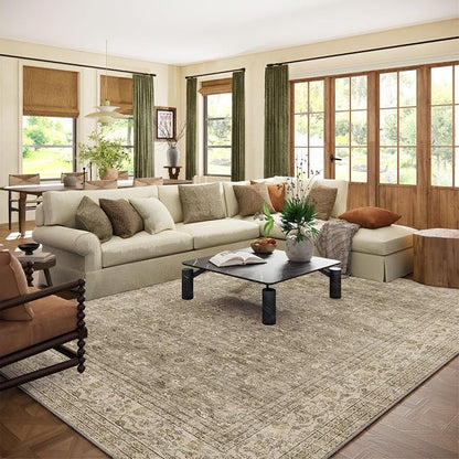Machine Washable Rugs for Living Room: 10x14 Area Rugs for Bedroom Vintage by palohom