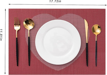 Placemats Set of 4 Washable Indoor | Outdoor Vinyl Place Mats - Image 2