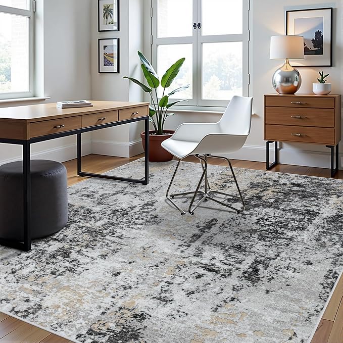 8x10 Area Rugs for Living Room Rug Washable: Abstract Large Rug for Dining Room - Image 3