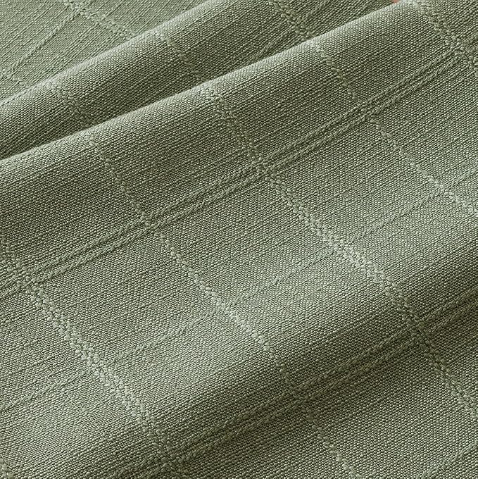 Linen Checked Placemats Set of 4, Sage Green Place Mats 12x18 Inch | Raised - Image 2