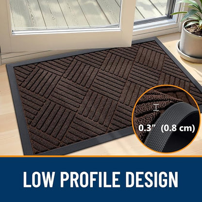 OLANLY Front Door Mat Outside Entrance 59x34, Heavy Duty Sturdy Natural Rubber - Image 4