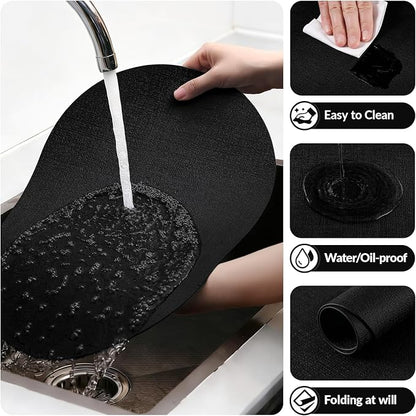 Placemats Set of 8, 11.8 x 17 Inch, Waterproof Wipeable Reversible PU Placemat - Image 5