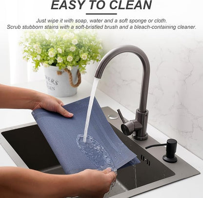 Placemats Set of 6 Washable Indoor | Outdoor Vinyl Place Mats - Image 3
