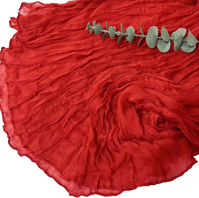 6Pack Red Cheesecloth Table Runner, 17 x 108 inch Sheer Red Table Runner | Boho - Image 6