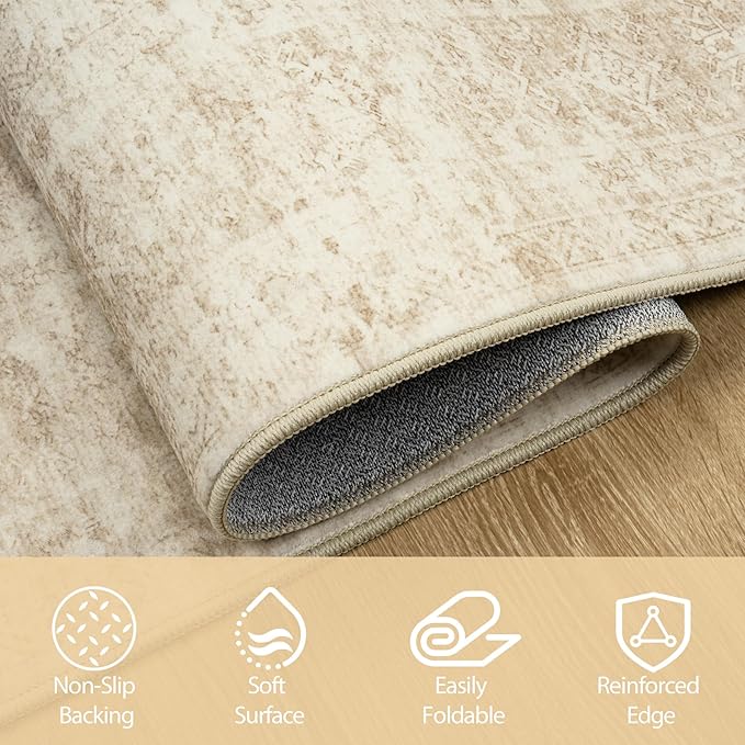 8x10 Area Rugs for Living Room Rug Washable: Abstract Large Rug for Dining Room - Image 4