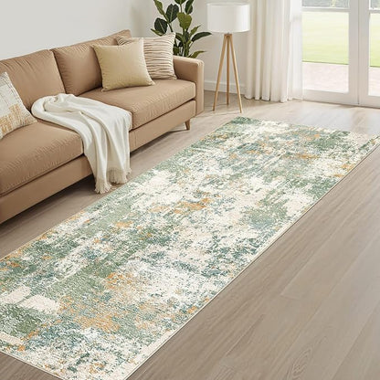 Runner Rug Kitchen Washable Rugs: 3x8 Non-Slip Abstract Soft Modern Stain - Image 8