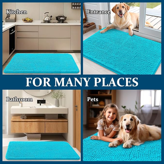 OLANLY Dog Door Mat for Muddy Paws 54x32, Absorbs Moisture and Dirt, Absorbent - Image 8