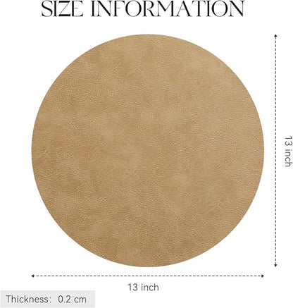 MOSAYT 13 Inch Round Vinyl Placemats Set of 4 - Image 7