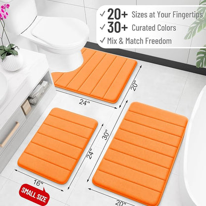 OLANLY Memory Foam Bath Mat 47x24, Super Soft Absorbent Bathroom Rugs, Quick Dry - Image 2