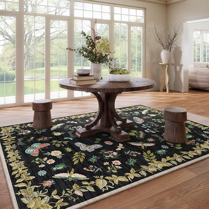 Washable Area Rug for Living Room: 8x10 Area Rugs Vintage Rugs Stain Resistant - Image 7