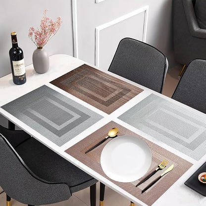 PIGCHCY Placemats, Heat Resistant Non Slip Durable Plastic Place Mats, Washable - Image 8