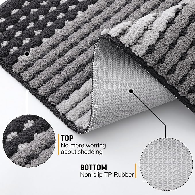 Kitinjoy Indoor Outdoor Door Mat, 47x20 Non-Slip Absorbent Dirt Trapper - Image 3