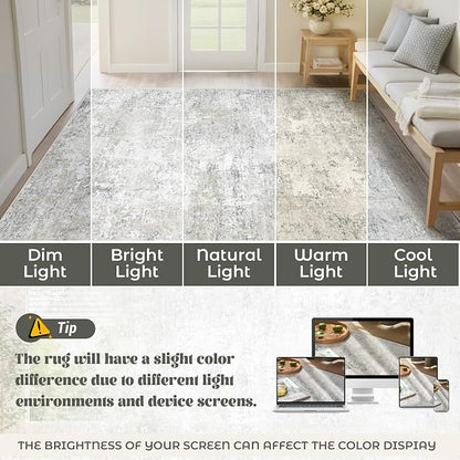 XLUEZ 6x9 Area Rugs for Living Room, Washable Modern Abstract Large Area Rug - Image 8