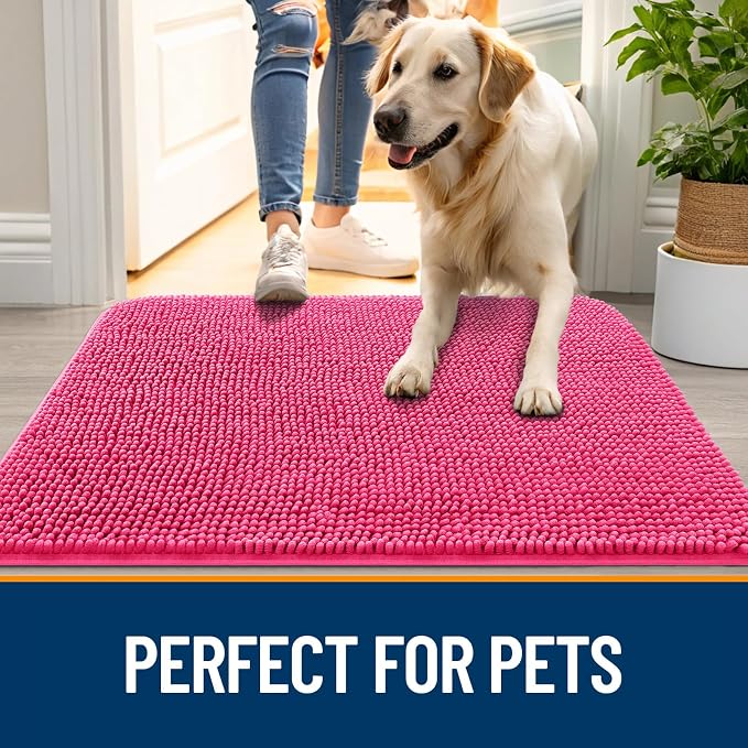 OLANLY Dog Door Mat for Muddy Paws 30x17, Absorbs Moisture and Dirt, Absorbent - Image 6