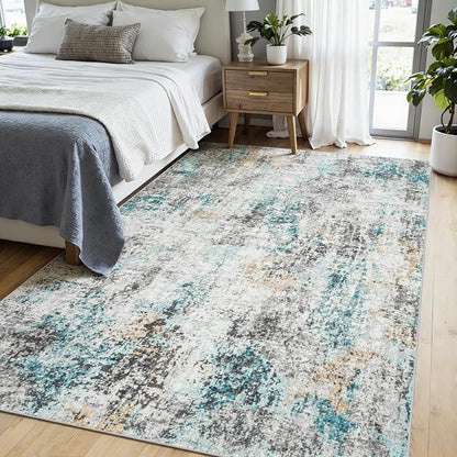 Area Rugs 6x9 Living Room: Large Soft Washable Rug Modern Abstract Anti-Skid - Image 3