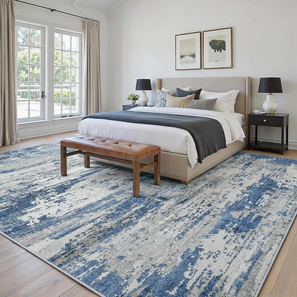 Area Rugs 10x14 Living Room: Large Soft Washable Rug Modern Abstract Anti-Skid - Image 3