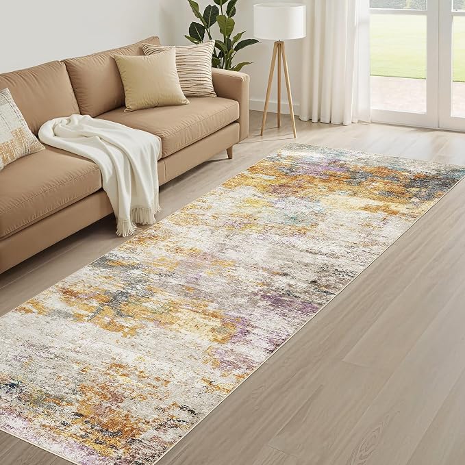 Runner Rug Kitchen Washable Rugs: 2x6 Non-Slip Abstract Soft Modern Stain - Image 8