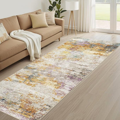 Runner Rug Kitchen Washable Rugs: 2x6 Non-Slip Abstract Soft Modern Stain - Image 8