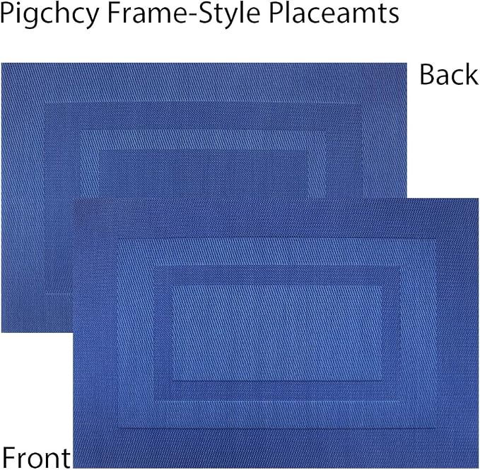 PIGCHCY Placemats Set of 8 Washable Durable Place Mats Vinyl Heat Resistant - Image 3