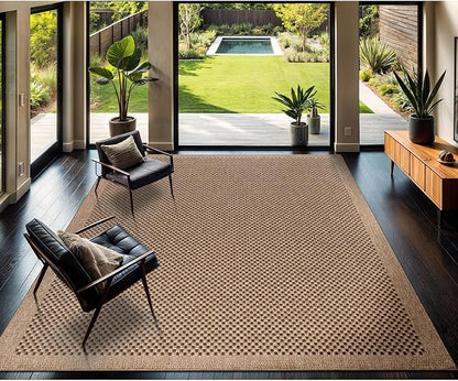 CAMILSON Easy Jute Rug 8x10, Indoor Outdoor Natural Color Fiber Area Rugs by CAMILSONIndoorOutdoorAreaRugs