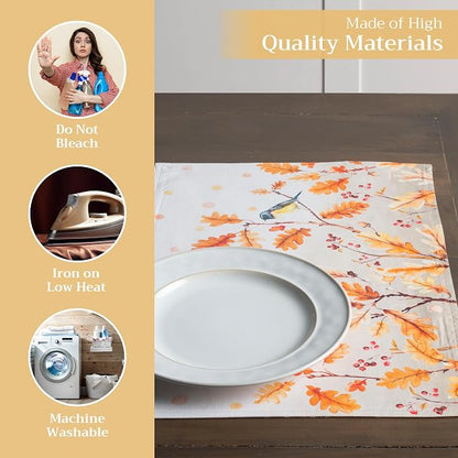 Maison d' Hermine Placemats Set of 4 Reusable 100% Cotton | Cloth Place Mats - Image 3
