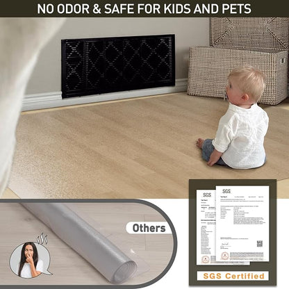 Clear Plastic Area Mat for Under Dining Table, Anti-Spill Hard Floor Protector - Image 5