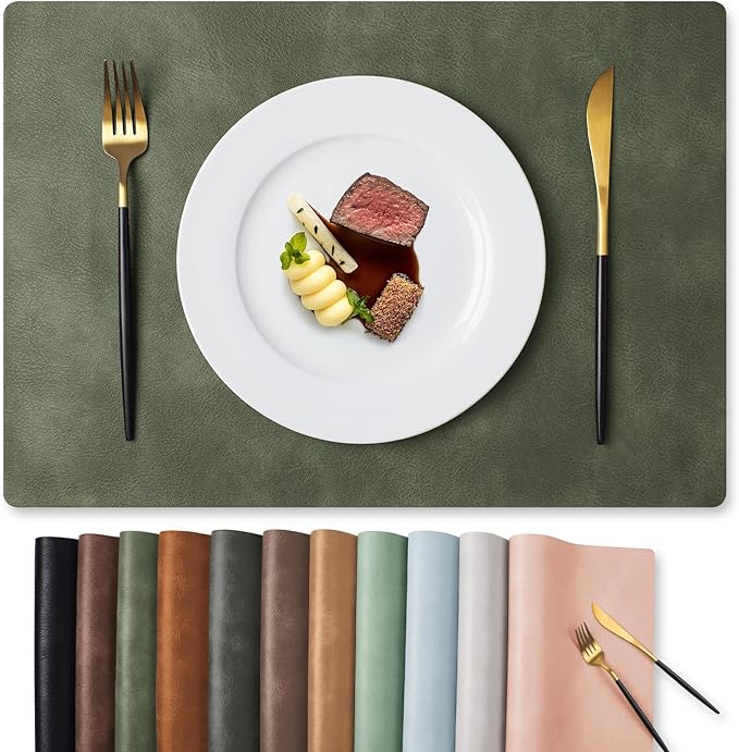 MOSAYT Vinyl Placemats Set of 6-12 X 17 Inch by MOSAYT