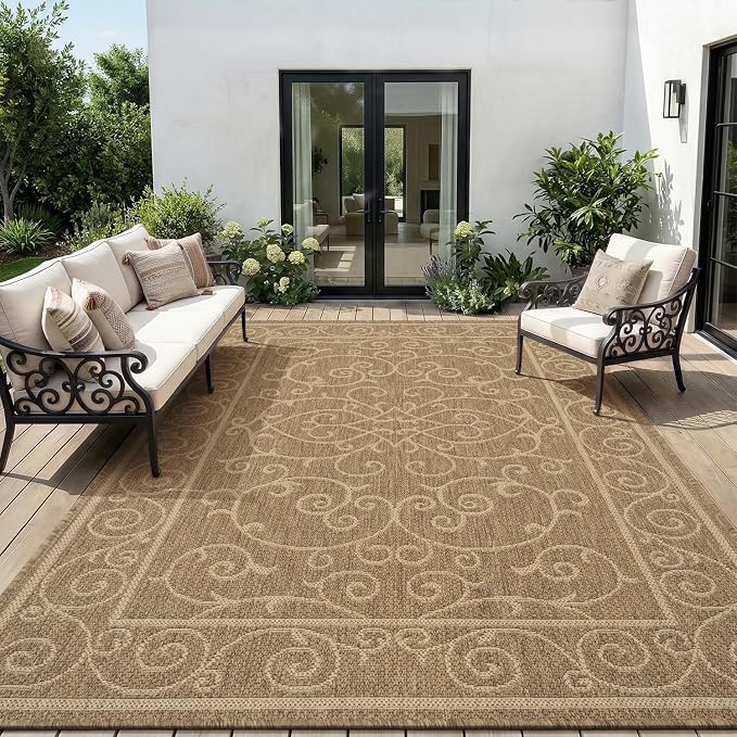 MontVoo-Outdoor Rug-Patio Rug 5x7 ft Polypropylene Indoor Outdoor Rugs Outdoor by MontVoo