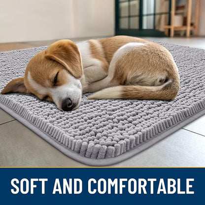 Smiry Dog Door Mat for Muddy Paws 48x30, Absorbent Dirt Trapper, Non-Slip - Image 2