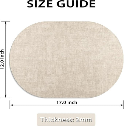 Placemats Set of 12 Washable, Heat Resistant Table Placemats Wipeable Faux - Image 7