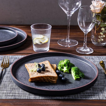 LERATIO Dinner Plates, Ceramic Dinner Plates Set of 6, 10.75 inch Large ceramic - Image 3