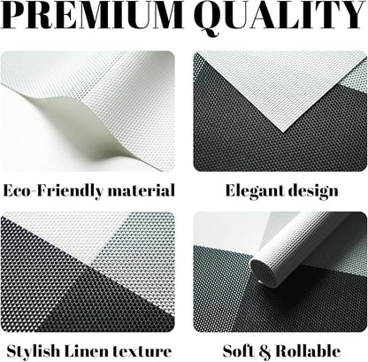 Placemats Set of 12 Vinyl/Plastic Woven Place Mats - Image 2