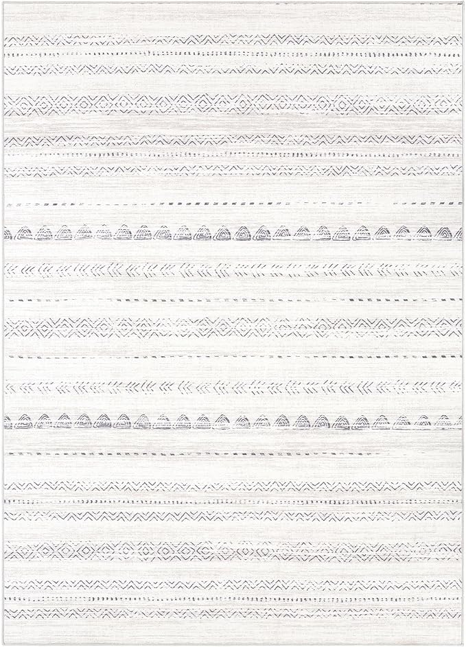 Nakagishi 8x11 Area Rugs Living Room: Washable Boho Large Neutral Soft - Image 8