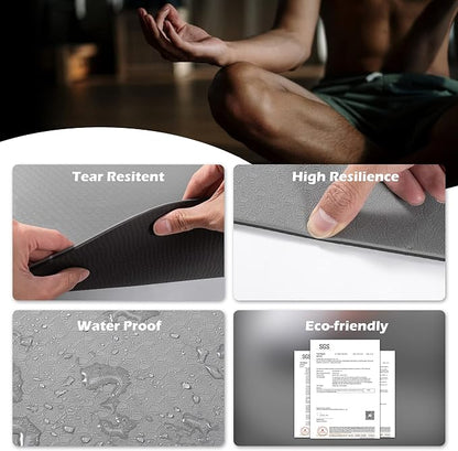 UMINEUX Large Yoga Mat for Men and Women 1/4 & 2/5 Inch Extra Thick TPE Fitness - Image 3