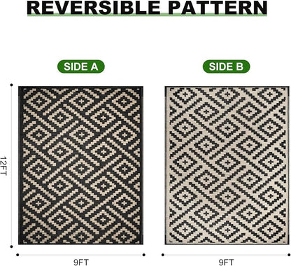 RURALITY Outdoor Rugs 9x12 Feet - Image 2