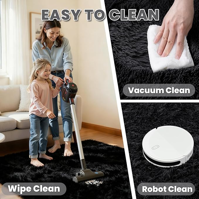 8x10 Area Rug for Living Room, Ultra Soft Fluffy Shag Rugs for Bedroom - Image 4