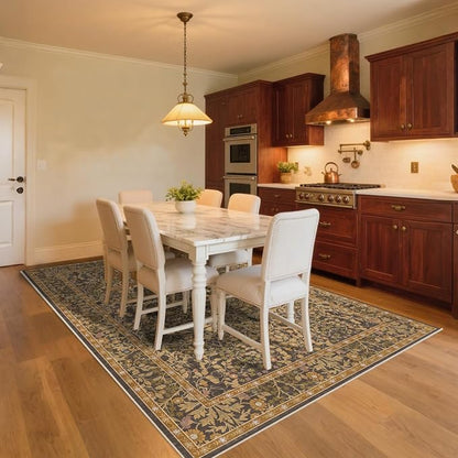 5x7 Washable Area Rugs for Living Room, Stain Resistant Vintage Rugs for Dining - Image 5